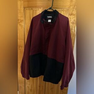 Totes Black and Burgundy Polyester Jacket